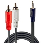 CABLE AUDIO 2XRCA/3.5MM M/M 1M/35680 LINDY