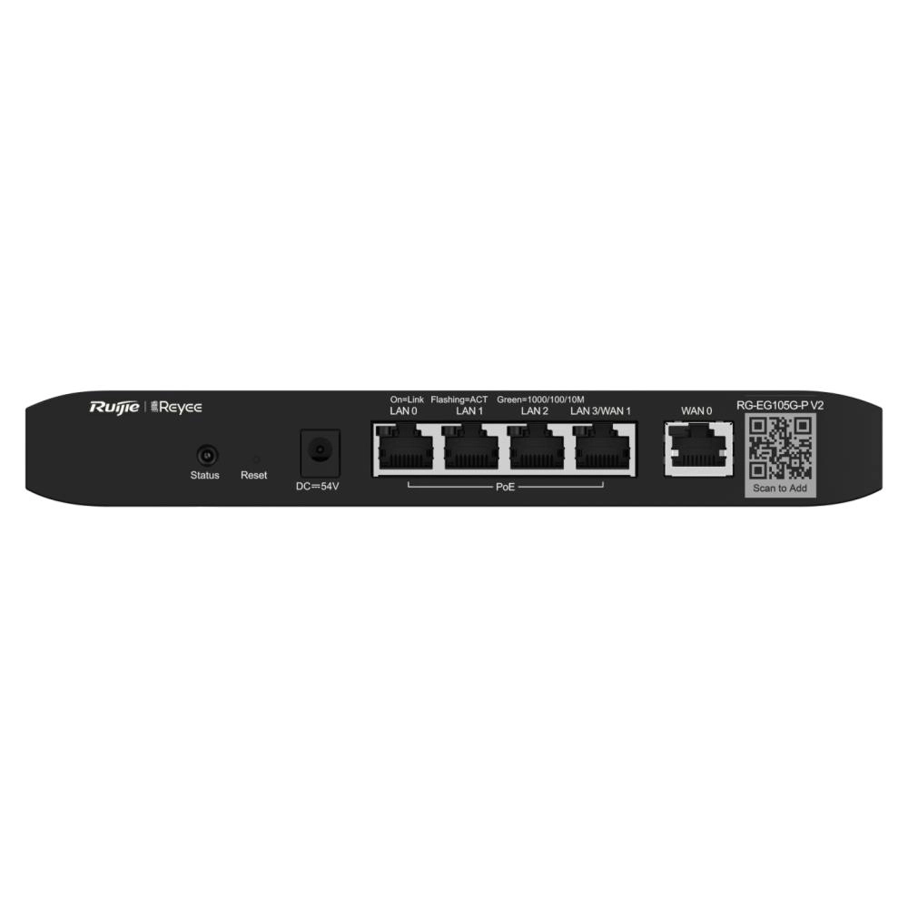 NET ROUTER 1000M 5PORT 4POE+/RG-EG105G-P V2 RUIJIE