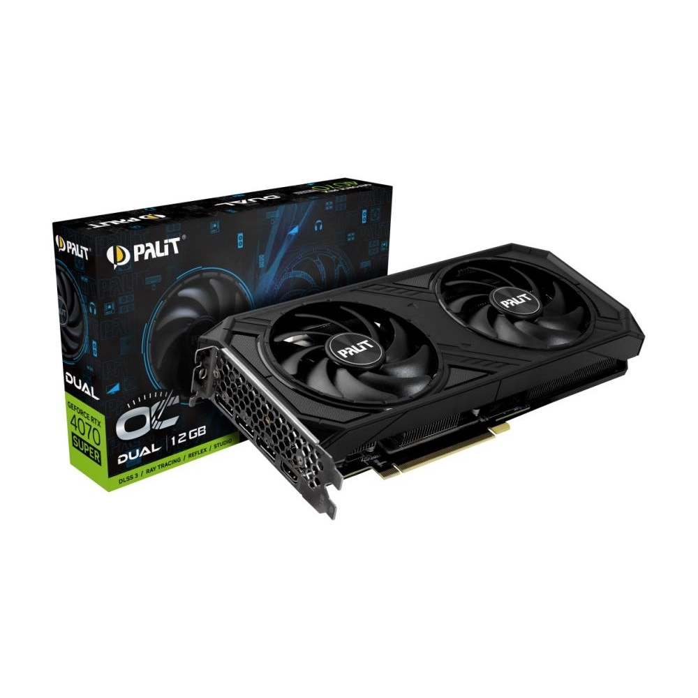Graphics Card|PALIT|NVIDIA GeForce RTX 4070 SUPER|12 GB|GDDR6X|192 bit|PCIE 4.0 16x|GPU 1980 MHz|1xHDMI|3xDisplayPort|NED407SS19K9-1043D