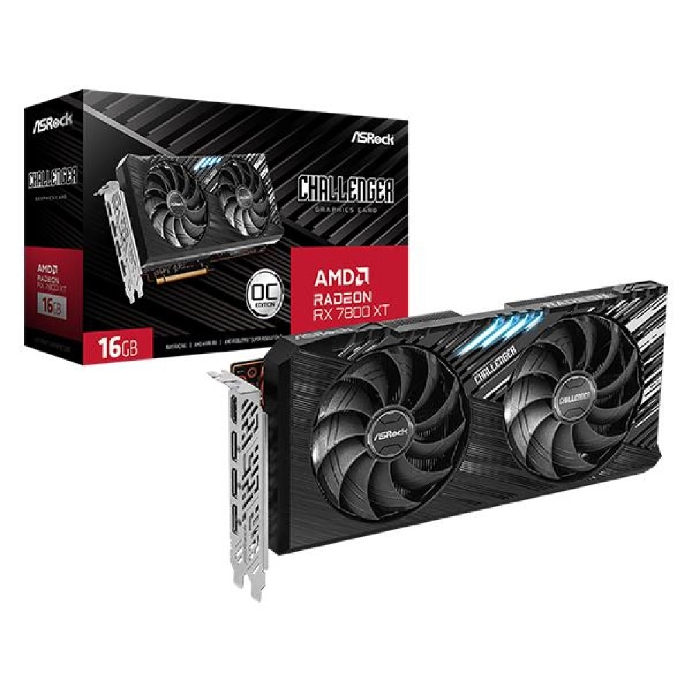 Graphics Card|ASROCK|AMD Radeon RX 7800 XT|16 GB|GDDR6|256 bit|PCIE 4.0 16x|GPU 2169 MHz|1xHDMI|3xDisplayPort|RX7800XTCL16GO