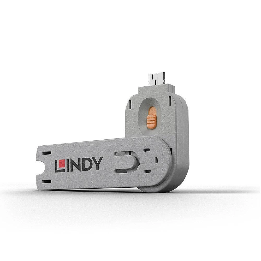 USB PORT BLOCKER KEY/ORANGE 40623 LINDY