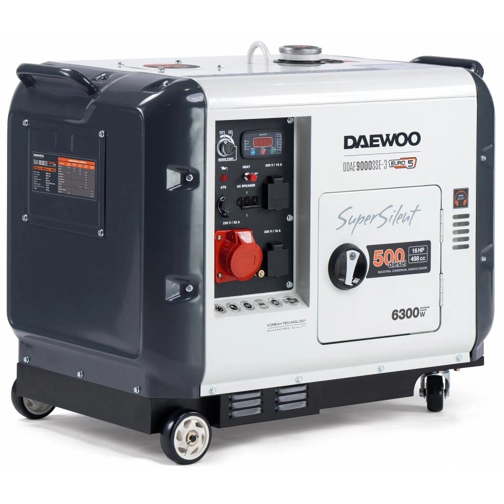DIESEL GENERATOR 6.3KW 380V/DDAE 9000SSE-3 DAEWOO